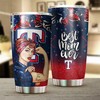 Texas Rangers MLB Tumbler for strong and caring Best Moms Ever with MLB logo