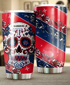 Texas Rangers Skull MLB Tumbler with a Bold Statement