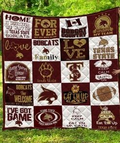 Texas State Bobcats NCAA Quilt Blanket for Cozy Nights