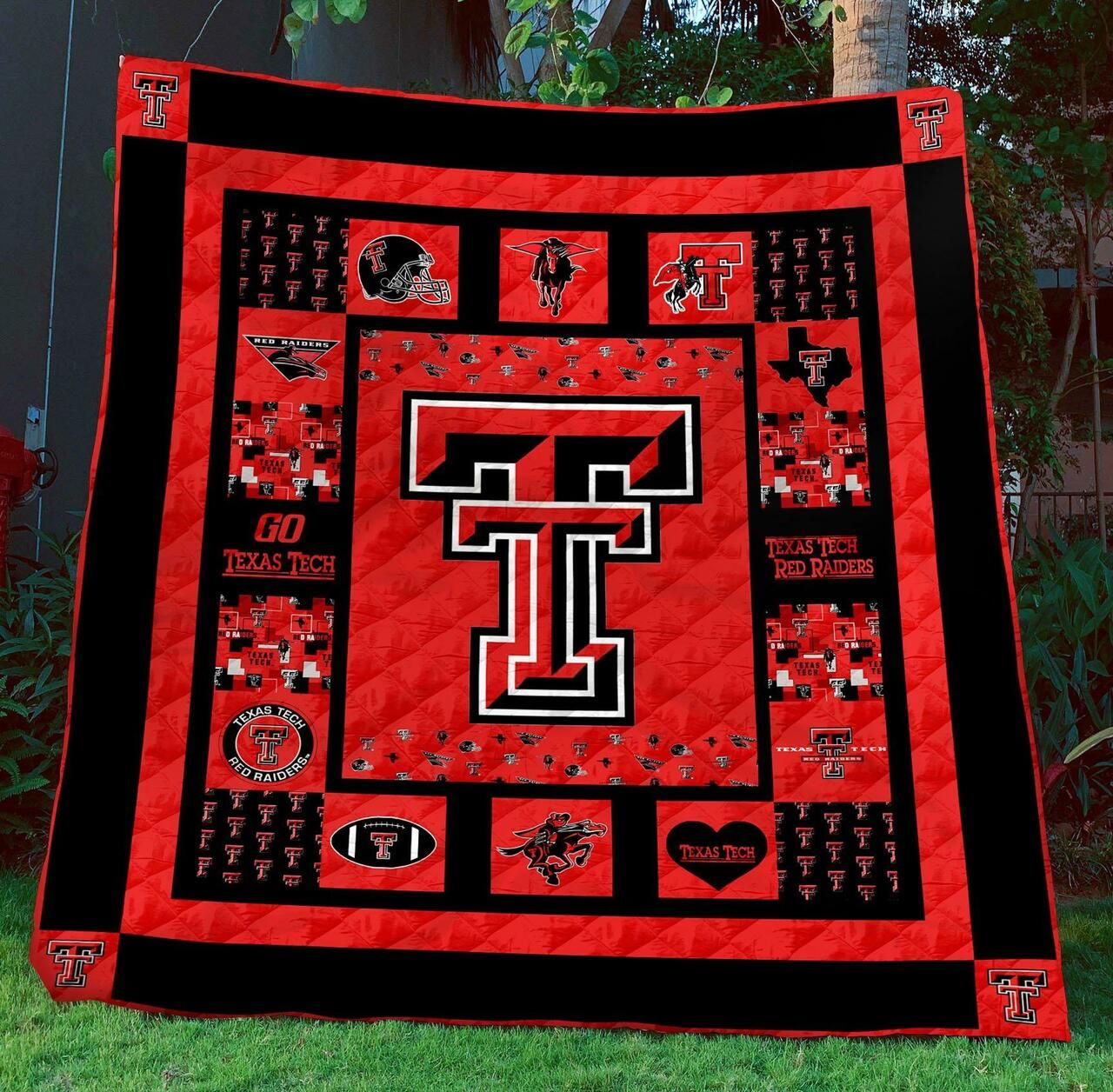 Texas Tech Red Raiders NCAA Quilted Comforter Set with Unique Design