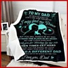 Thank You Dad Fleece Blanket Gift with Heartwarming Quote, Perfect for Father's Day