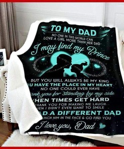 Thank You Dad Fleece Blanket Gift with Heartwarming Quote, Perfect for Father's Day