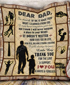 Thank You For The Love And Support To My Dad from Kids Personalized Quilt Blanket with Quilt Bedding Set Full