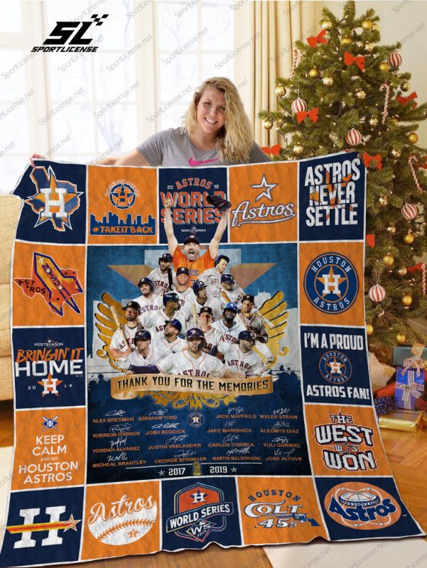 Thank You For The Memories Houston Astros Quilt Bedding Set - For Fans of the Baseball Team