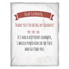 Thank You Grandpa Quilt Bedding Set for Grandparents - A Present Filled with Love and Gratitude