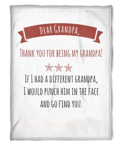 Thank You Grandpa Quilt Bedding Set for Grandparents - A Present Filled with Love and Gratitude