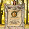 Thanksgiving Being Your Grandma Is My Happiness Flower Fleece Blanket for a Heartfelt Gift