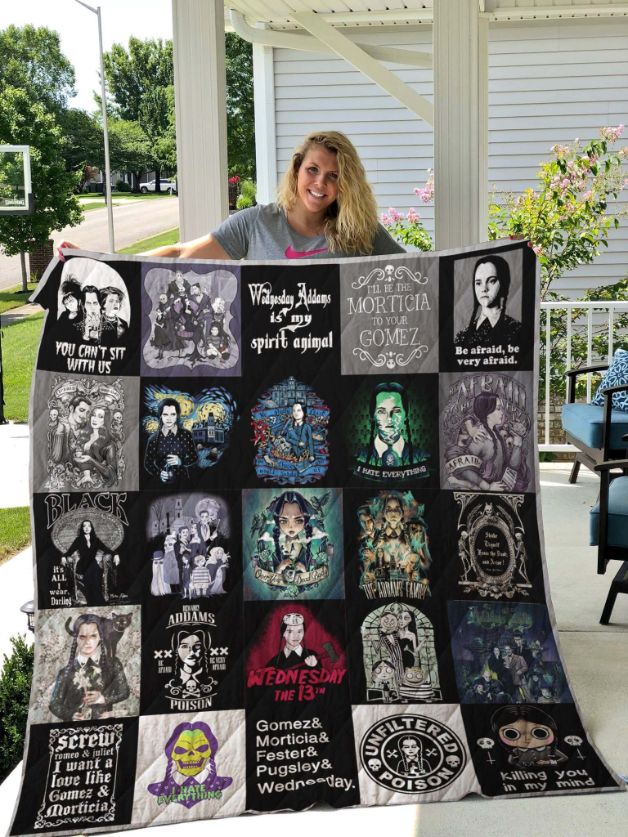 The Addams Family Duplex Themed Quilt Blanket with Keywords