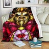 The Beast Beauty And The Beast Fleece Blanket Gift For Fan, Premium Comfy Sofa Throw Blanket Gift with Bed Set Cute