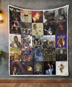 The Best Jimi Hendrix Collected Album Covers - Music Inspired Quilt Bedding Set
