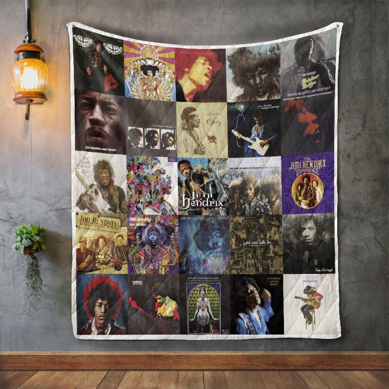 The Best Jimi Hendrix Collected Album Covers - Music Inspired Quilt Bedding Set