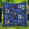 The Blue Demons Ncaa Depaul Blue Demons Quilt Bedding Set with Combined Collection Quilt Blanket