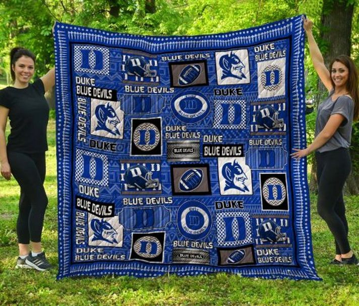 The Blue Demons Ncaa Depaul Blue Demons Quilt Bedding Set with Combined Collection Quilt Blanket
