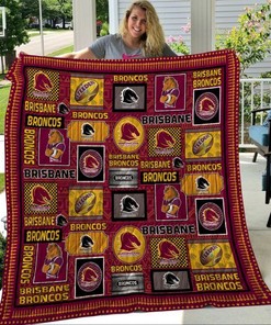 The Broncos Brisbane Broncos Rugby Inspired Quilt Bedding Set