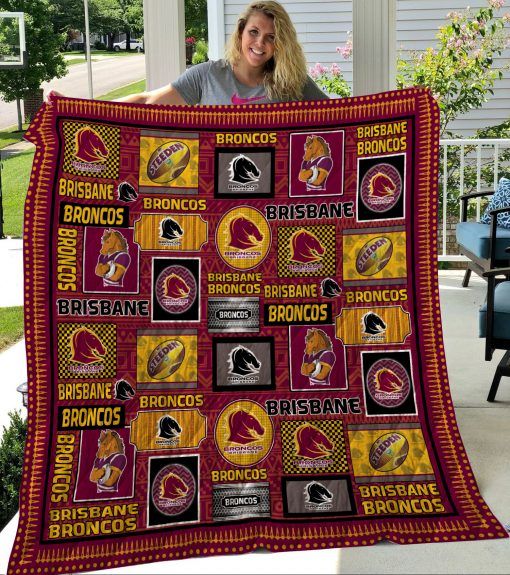 The Broncos Brisbane Broncos Rugby Inspired Quilt Bedding Set