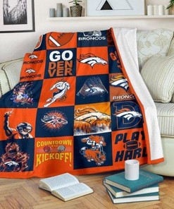 The Broncos Denver Broncos Premium Quilt Blanket NFL Bedding Set