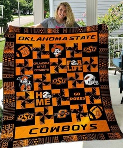 The Cowboys NCAA Oklahoma State Cowboys Combined Quilt Bedding Set