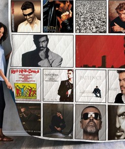 The Great George Michael Albums Vintage Quilt Blanket for Fans