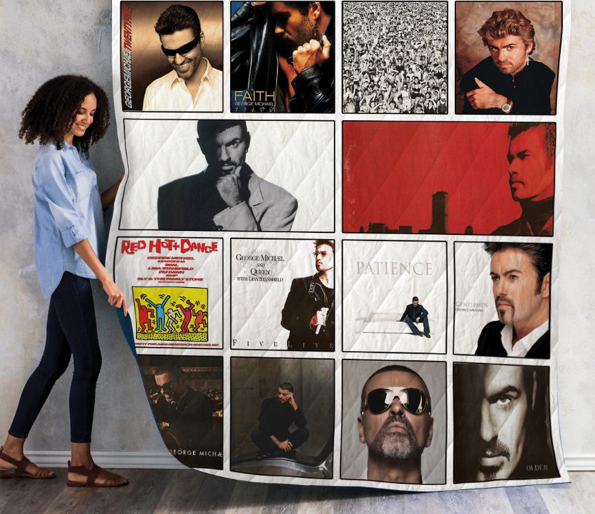 The Great George Michael Albums Vintage Quilt Blanket for Fans
