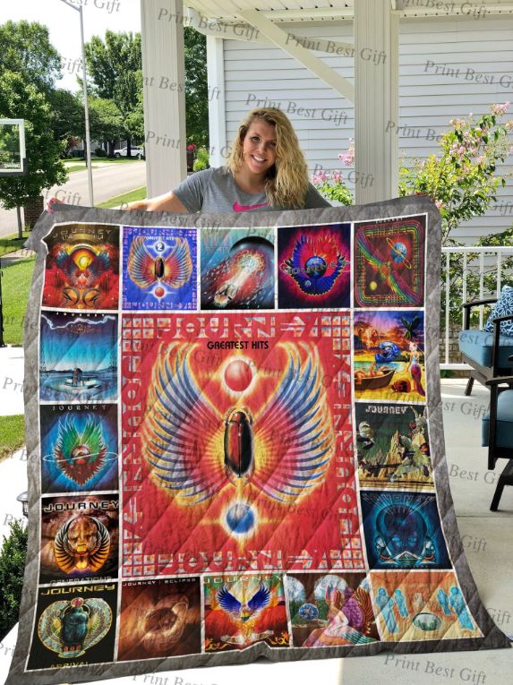 The Greatest Hits Journey Albums Cover Poster Ver Collected Quilt Blanket, Perfect for Classic Rock Fans