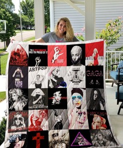 The Greatest Lady Gaga Albums Quilt Bedding Set for Fans