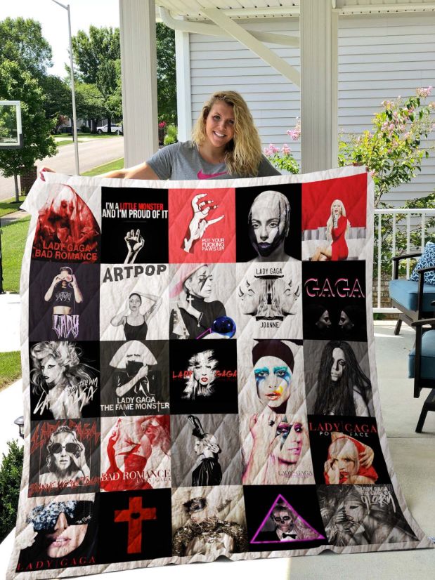 The Greatest Lady Gaga Albums Quilt Bedding Set for Fans