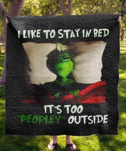 The Grinch Likes to Stay in Bed Quilt Blanket - Perfect for Winter Nights