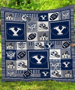 The Helmet Byu Cougars Ncaa Quilt Bedding Set