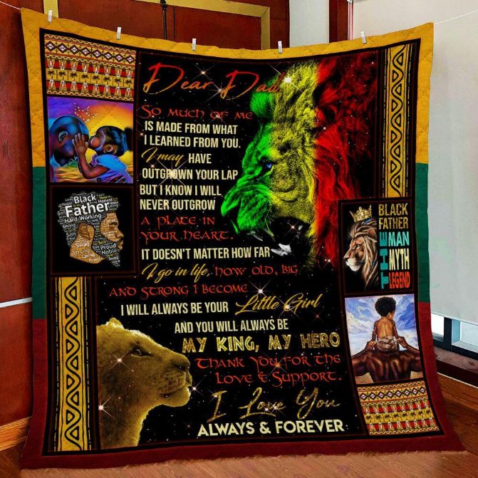 The Hero Dad Fleece Blanket Quilt Bedding Set for Father's Day Gift