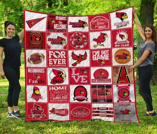 The Illinois State Redbirds Quilt Blanket for College Sports Fans