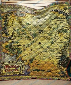 The Lord of the Rings Map Quilt Blanket Set for Adventure Lovers