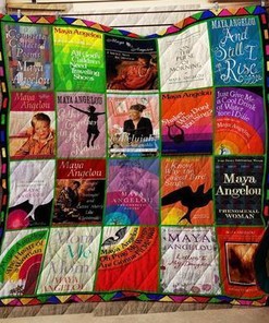 The Maya Angelou Collection: Quilt Bedding Set with Fleece Blanket with Maya Angelou quotes