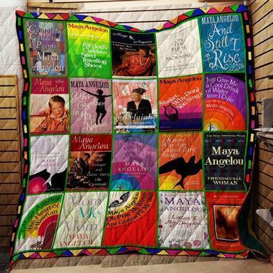 The Maya Angelou Collection: Quilt Bedding Set with Fleece Blanket with Maya Angelou quotes