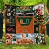 The Miami Hurricanes NCAA Quilt Bedding Set for Fans