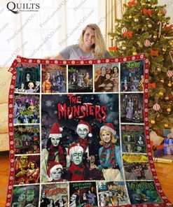 The Munster Merry Christmas Collection Quilt Blanket - The Munster Merry Christmas Vintage Quilt Bedding Set