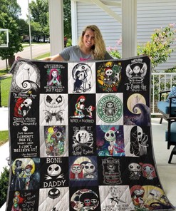 The Nightmare Before Christmas Jack And Sally Quilt Blanket for Tim Burton Fans