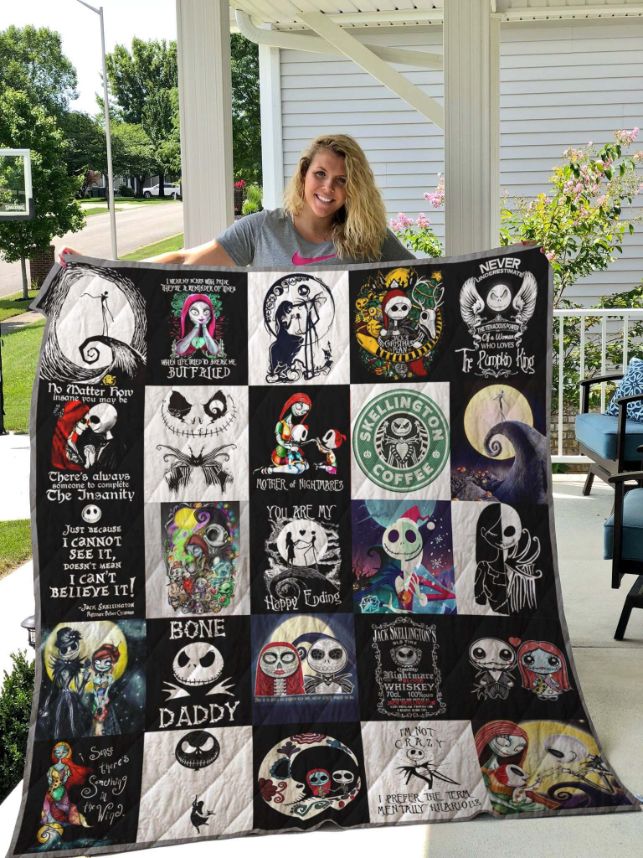 The Nightmare Before Christmas Jack And Sally Quilt Blanket for Tim Burton Fans