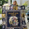 The Nightmare Before Christmas Jack Skellington And Sally Love Movie Quilt Blanket with Tim Burton's Romantic Artwork
