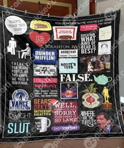 The Office Fans Happy Quilt Blanket