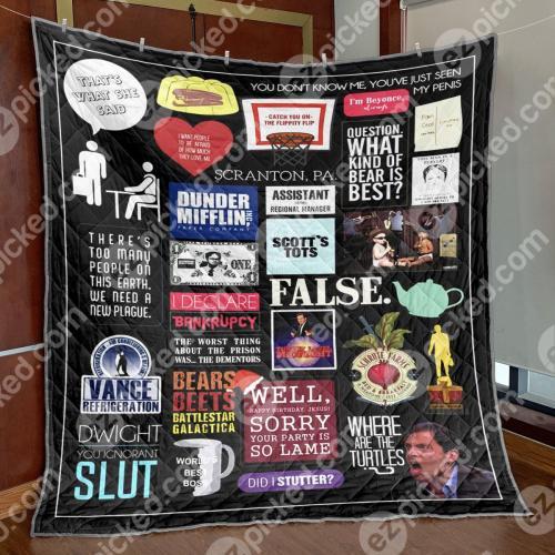 The Office Fans Happy Quilt Blanket