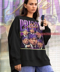 The Office Steve Carell Hoodie | Prison Mike Vintage Sweatshirt | Michael Scott Biatch Shirt, Jim and Pam Retro 90s Tee