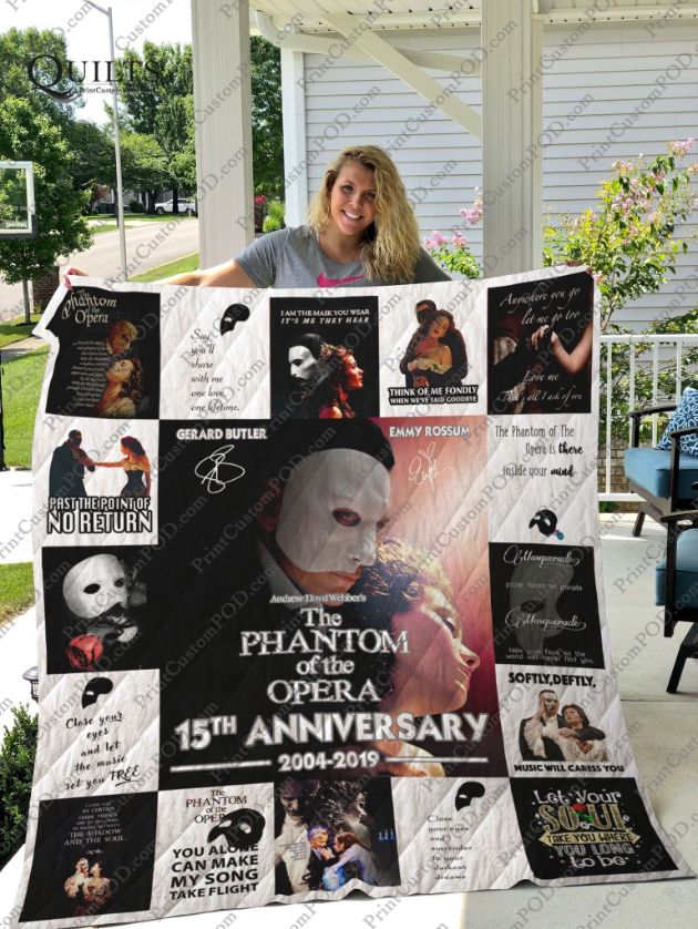 The Phantom Of The Opera MovieMusical Collected Quilt Blanket for Broadway Theater Lovers