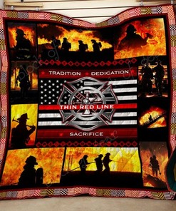The Thin Red Line Quilt Bedding Set - Tribute To Let You Know You Are Not Alone