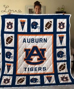 The Tigers Auburn-Themed Quilt Blanket For Game Nights