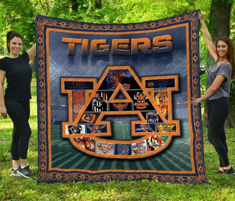 The Tigers NCAA Auburn Tigers Green Quilt Bedding Set for Fans