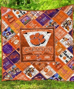 The Tigers NCAA Clemson Tigers Collection Green Quilt Bedding Set