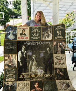 The Vampire Diaries 10th Anniversary Quilt Bedding Set for Teens
