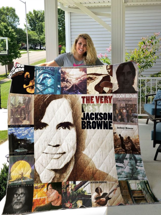 The Very Best of Jackson Browne Albums Collection Quilt Blanket, Perfect for Singer-Songwriter Fans