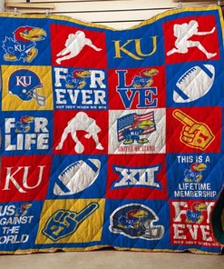 This Is Kansas Jayhawks Quilt Blanket - Kansas Jayhawks Sports Team Vintage Quilt Bedding Set