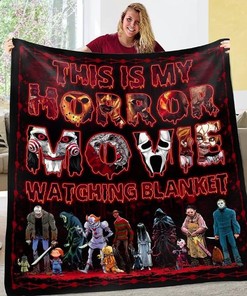 This Is My Horror Movie Quilt Blanket, Perfect for Fans of the Genre